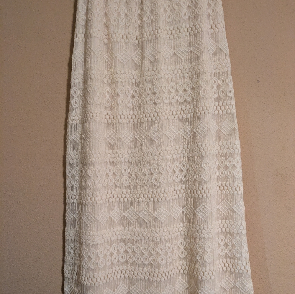 Elegant Cream Lace Midi Skirt From Miss Pinky In A Large